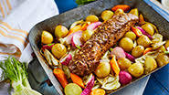 Pork and fennel traybake Pork and fennel traybake
