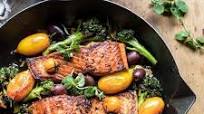 Sicilian Style Salmon with Garlic Broccoli and Tomatoes Sicilian Style Salmon with Garlic Broccoli and Tomatoes