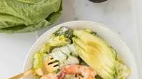 Cucumber Noodle Caesar Salad with Shrimp + 4 Year Blogiversary Cucumber Noodle Caesar Salad with Shrimp + 4 Year Blogiversary