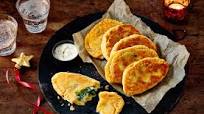 Potato and spinach piroshki Potato and spinach piroshki