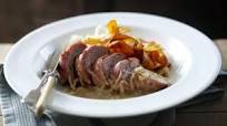 Pheasant breasts braised in cider Pheasant breasts braised in cider