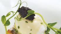 Fillet of cod with poached hen's egg, crushed Jersey Royals and chive butter sauce Fillet of cod with poached hen's egg, crushed Jersey Royals and chive butter sauce