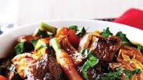Braised Beef with Caramelized Onions & Greens Chiffonade Braised Beef with Caramelized Onions & Greens Chiffonade