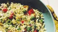 Olive Oil and Lemon Couscous with Feta, Olives, Peppers and Herbs Olive Oil and Lemon Couscous with Feta, Olives, Peppers and Herbs
