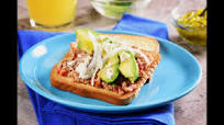 Pan tostado de pollo y frijol Pan tostado de pollo y frijol