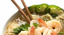 Asian Noodle Soup with Shrimp and Wontons Asian Noodle Soup with Shrimp and Wontons