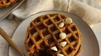 White Chocolate Chip Pumpkin Waffles White Chocolate Chip Pumpkin Waffles