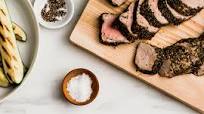 Herb-Rubbed Pork Tenderloin With Zucchini Spears Herb-Rubbed Pork Tenderloin With Zucchini Spears