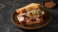 Fried Salmon Steak Sandwich with Teriyaki Mayo Fried Salmon Steak Sandwich with Teriyaki Mayo