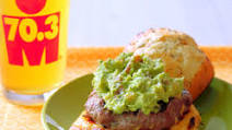 Cheddar Burgers with Bacon & Corn Guacamole Cheddar Burgers with Bacon & Corn Guacamole
