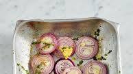 Roasted red onions Roasted red onions