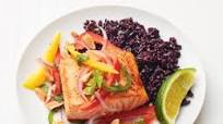 Salmon with Thai Vegetables and Black Rice Salmon with Thai Vegetables and Black Rice