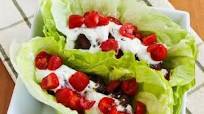 Ground Beef Gyro Meatball Lettuce Wraps with Tzatziki and Tomatoes Ground Beef Gyro Meatball Lettuce Wraps with Tzatziki and Tomatoes