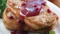 Pan-Fried Pork with Pomegranate Sauce Pan-Fried Pork with Pomegranate Sauce