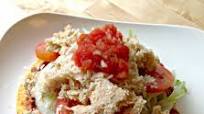 Tostadas de pollo vegano Tostadas de pollo vegano