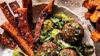 Sheet Pan Greek Meatballs and Tzatzik Sheet Pan Greek Meatballs and Tzatzik
