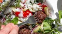 Easy Greek Meatballs with Tzatziki Sauce Dressing Easy Greek Meatballs with Tzatziki Sauce Dressing