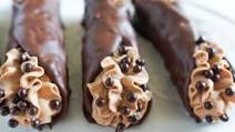 Chocolate-Dipped Mocha Cannoli Chocolate-Dipped Mocha Cannoli
