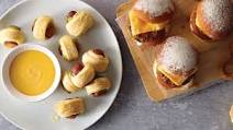 Buffalo Ring Sliders and Pigtail Puffs with Queso Dip Buffalo Ring Sliders and Pigtail Puffs with Queso Dip