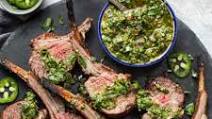 Grilled Rack of Lamb Recipe with Jalapeño Chimichurri Sauce Grilled Rack of Lamb Recipe with Jalapeño Chimichurri Sauce
