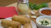 Pepperoni Pizza Roll-Ups with Whipped Garlic Butter Dipping Sauce Pepperoni Pizza Roll-Ups with Whipped Garlic Butter Dipping Sauce