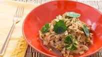 Miso Tofu Shirataki Noodles with Roasted Eggplant & Nasturtium Leaves Miso Tofu Shirataki Noodles with Roasted Eggplant & Nasturtium Leaves