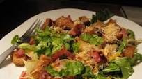 Wilted Caesar Salad With Red Onion and Ham Wilted Caesar Salad With Red Onion and Ham