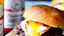 Smoky BBQ Burger with Garlic Aioli & Fried Egg Smoky BBQ Burger with Garlic Aioli & Fried Egg