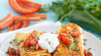 Crispy Shrimp Burrito (Chimichanga) with Tomatoes, Cilantro & Yogurt Crispy Shrimp Burrito (Chimichanga) with Tomatoes, Cilantro & Yogurt