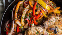 Skillet Pork Chops with Sweet and Sour Peppers Skillet Pork Chops with Sweet and Sour Peppers