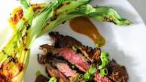 Korean Style Skirt Steak with Glazed Baby Bok Choy Korean Style Skirt Steak with Glazed Baby Bok Choy