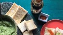 Fried Tofu with Wasabi Guacamole Fried Tofu with Wasabi Guacamole