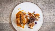 Partridge with bacon jam, Madeira and mushrooms Partridge with bacon jam, Madeira and mushrooms