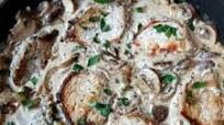 One Pan Pork with Creamy Mushroom Sauce One Pan Pork with Creamy Mushroom Sauce