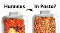 Baked Hummus Pasta With Veggies Baked Hummus Pasta With Veggies