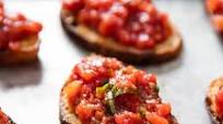 Oven-Roasted Tomato Bruschetta Oven-Roasted Tomato Bruschetta