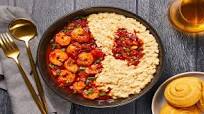 Southern-Style Shrimp & Cheesy Rice with Cornbread Swirls & Bacon Jam Southern-Style Shrimp & Cheesy Rice with Cornbread Swirls & Bacon Jam