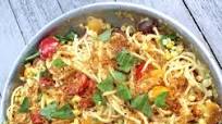 Spaghetti with Sweet Corn Pesto Spaghetti with Sweet Corn Pesto