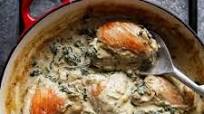 Creamy Spinach Artichoke Chicken Thighs Creamy Spinach Artichoke Chicken Thighs