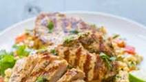 Grilled Boneless Pork Shops with Mexican Corn Salad Grilled Boneless Pork Shops with Mexican Corn Salad
