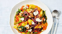 Turkish Potato Stew with Marinated Goat Cheese and Mint Turkish Potato Stew with Marinated Goat Cheese and Mint