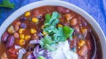 Instant Pot Vegetarian Chili with Summer Vegetables Instant Pot Vegetarian Chili with Summer Vegetables
