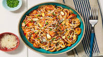 Sun-Dried Tomato Spaghetti with Fresh Herbs, Almonds & Parmesan Sun-Dried Tomato Spaghetti with Fresh Herbs, Almonds & Parmesan