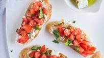 Bruschetta with Marinated Feta Bruschetta with Marinated Feta