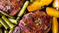 Sheet Pan Garlic Butter Steak and Potatoes Sheet Pan Garlic Butter Steak and Potatoes