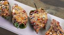 Barbecued Bean And Cheese Chile Rellenos Barbecued Bean And Cheese Chile Rellenos