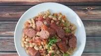White Beans and Sausage in a Clay Pot White Beans and Sausage in a Clay Pot