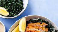 Cheesy Cracker Crusted Chicken Cutlets with Kale Caesar Salad Cheesy Cracker Crusted Chicken Cutlets with Kale Caesar Salad
