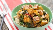Kung Pao Tofu with Chinese Broccoli & Brown Rice Kung Pao Tofu with Chinese Broccoli & Brown Rice