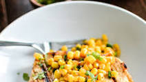 Grilled Buttermilk Boneless Pork Chops with Spicy Corn Relish Grilled Buttermilk Boneless Pork Chops with Spicy Corn Relish